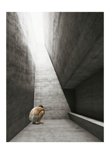 Arte digital titulada "Prisoner" por Jean-Marie Gitard (Mr STRANGE), Obra de arte original, Collages digitales