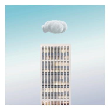 Digital Arts titled "Tower and Cloud" by Jean-Marie Gitard (Mr STRANGE), Original Artwork, Digital Collage