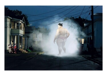Digitale Kunst mit dem Titel "Panic in Scottsboro" von Jean-Marie Gitard (Mr STRANGE), Original-Kunstwerk, Digitale Collage