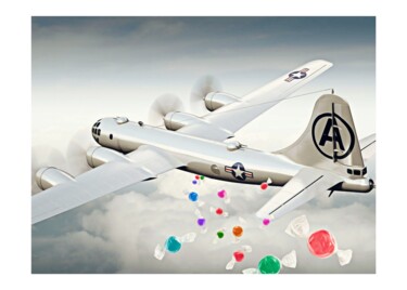 Digitale Kunst mit dem Titel "Candybomber" von Jean-Marie Gitard (Mr STRANGE), Original-Kunstwerk, Digitale Collage