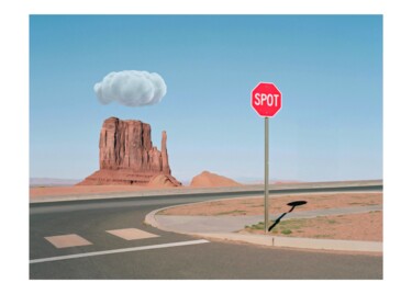 Digitale Kunst mit dem Titel "The Spot" von Jean-Marie Gitard (Mr STRANGE), Original-Kunstwerk, Digitale Collage
