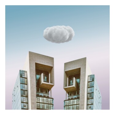 Digitale Kunst mit dem Titel "One Cloud for Two" von Jean-Marie Gitard (Mr STRANGE), Original-Kunstwerk, Digitale Collage
