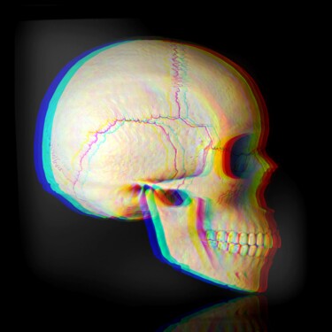 Digitale Kunst mit dem Titel "Fragmented Death" von Jean-Marie Gitard (Mr STRANGE), Original-Kunstwerk, Digitale Collage