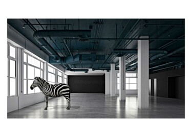 "Equus Zebra II" başlıklı Dijital Sanat Jean-Marie Gitard (Mr STRANGE) tarafından, Orijinal sanat, Dijital Kolaj