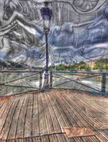 Цифровое искусство под названием "Pont des Arts   Par…" - Jean-Marie Palacios, Подлинное произведение искусства, 2D Цифровая…