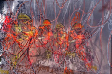 Цифровое искусство под названием "Combattants reseau" - Jean-Marie Palacios, Подлинное произведение искусства, 2D Цифровая Р…