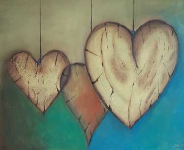 Peinture intitulée "L'accroche coeur" par Jean-Marie Reynaud (jmry), Œuvre d'art originale, Huile Monté sur Châssis en bois