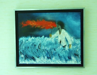 Peinture intitulée "Le cracheur de feu…" par Jean-Marie Reynaud (jmry), Œuvre d'art originale