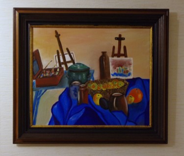Peinture intitulée "Atelier du peintre" par Jean-Marie Reynaud (jmry), Œuvre d'art originale