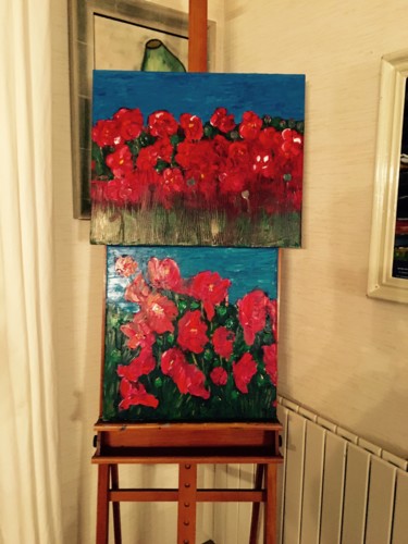 Painting titled "Triptyque 1/3.    2…" by Jean-Marie Reynaud (jmry), Original Artwork, Oil