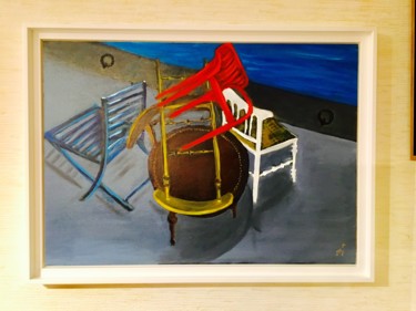 Painting titled "Méli-mélo de chaise…" by Jean-Marie Reynaud (jmry), Original Artwork