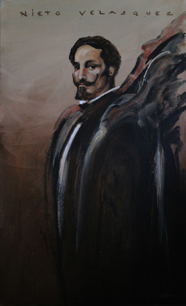 Painting titled "Nieto Velasquez" by Jean-Marie Salanié, Original Artwork, Acrylic Mounted on Wood Stretcher frame