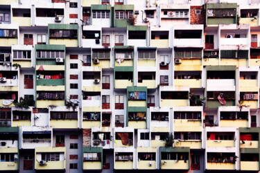 Photographie intitulée "Kuala Lumpur, Façade" par Jean-Marie Virat, Œuvre d'art originale, Photographie numérique