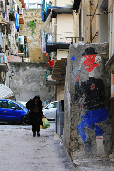 제목이 "Bleu #1, Naples"인 사진 Jean-Marie Virat로, 원작, 디지털
