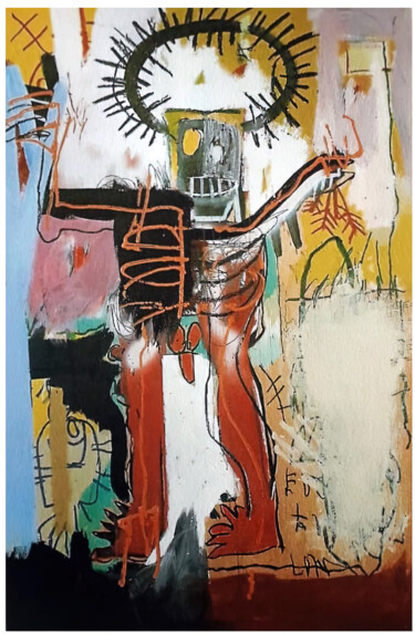 Druckgrafik mit dem Titel "No Name Nro 3" von Jean Michel Basquiat, Original-Kunstwerk, Lithographie