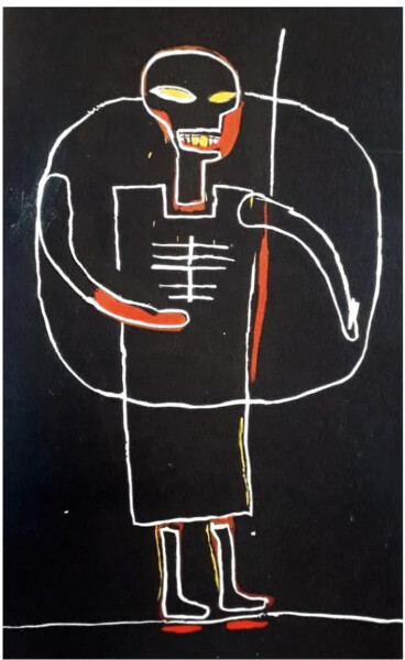 Prenten & gravures getiteld "No Name Nro 4" door Jean Michel Basquiat, Origineel Kunstwerk, Lithografie