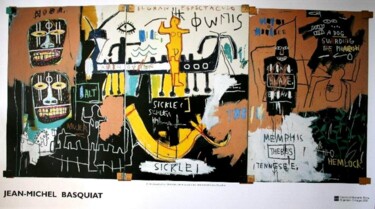 Druckgrafik mit dem Titel "Rare Large Powerful…" von Jean Michel Basquiat, Original-Kunstwerk, Lithographie