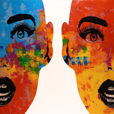 Peinture intitulée "Twins" par Jean Michel Chapoulie (jmchaps), Œuvre d'art originale, Acrylique