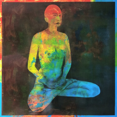 Pintura intitulada "Zen attitude.2" por Jean Michel Chapoulie (jmchaps), Obras de arte originais, Acrílico Montado em Armaçã…