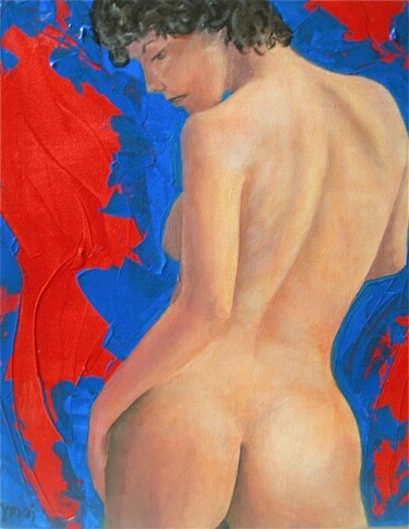 Peinture intitulée "dos de femme" par Jean Michel Diano, Œuvre d'art originale
