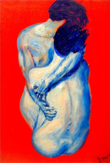 Peinture intitulée "couple" par Jean Michel Diano, Œuvre d'art originale