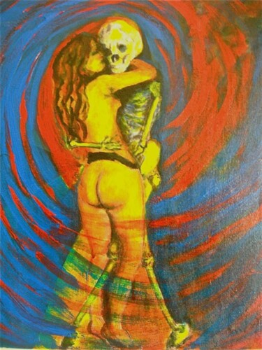 Peinture intitulée "couple mortel" par Jean Michel Diano, Œuvre d'art originale