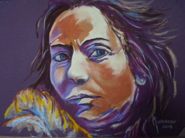 Painting titled "un regard" by Jean Gaborieau, Original Artwork