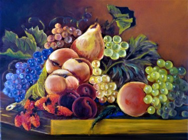 Pintura titulada "les fruits" por Jean Gaborieau, Obra de arte original