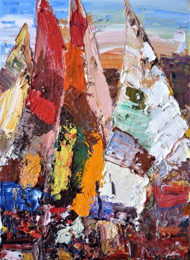 Painting titled "palette" by Jean Gaborieau, Original Artwork