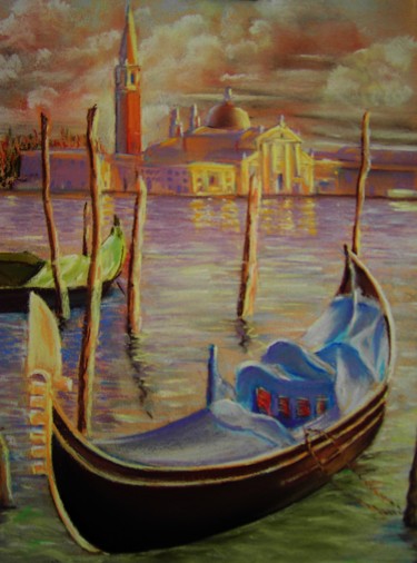 Painting titled "venises" by Jean Gaborieau, Original Artwork