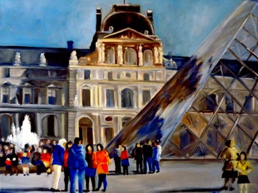 Painting titled "le louvre" by Jean Gaborieau, Original Artwork