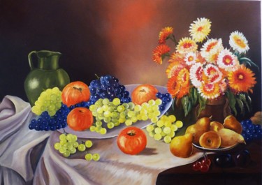 Painting titled "les-raisins.jpg" by Jean Gaborieau, Original Artwork