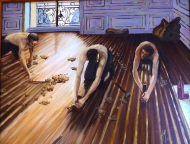 Peinture intitulée "les raboteurs de pa…" par Jean Gaborieau, Œuvre d'art originale