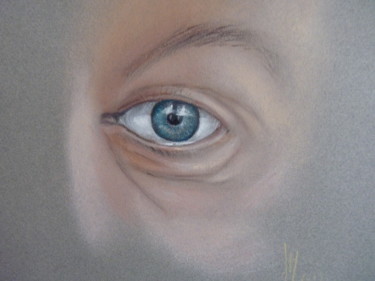 Peinture intitulée "je regarde" par Jean Gaborieau, Œuvre d'art originale