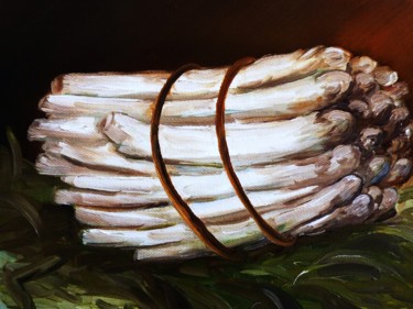 Peinture intitulée "la botte d'asperges" par Jean Gaborieau, Œuvre d'art originale
