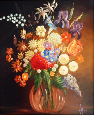 Painting titled "le bouquet" by Jean Gaborieau, Original Artwork