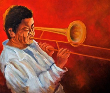 Painting titled "jazz" by Jean Gaborieau, Original Artwork