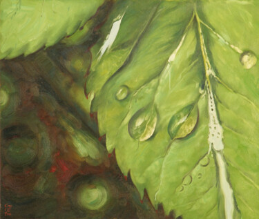 Peinture intitulée "L'odeur de la pluie" par Jean-Michel Goletto, Œuvre d'art originale, Huile