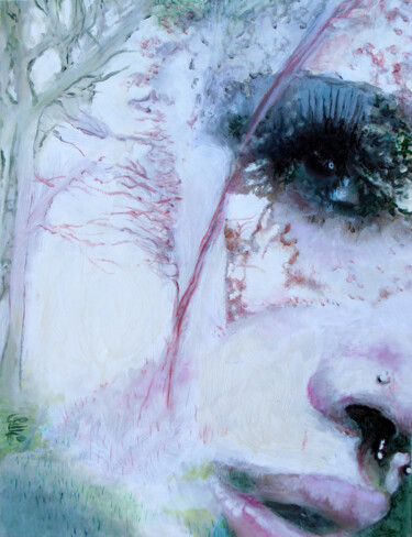 Malerei mit dem Titel "Forest Piercing - h…" von Jean-Michel Goletto, Original-Kunstwerk, Öl
