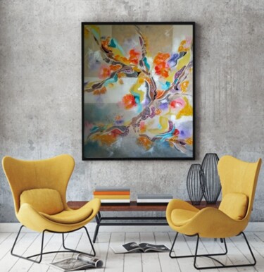 Painting titled "Ballet des couleurs" by Jean Michel Jounier, Original Artwork, Acrylic Mounted on Wood Stretcher frame