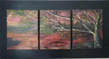 Painting titled "chemin des douaniers" by Jean Michel Le Gall, Original Artwork, Acrylic Mounted on Wood Stretcher frame