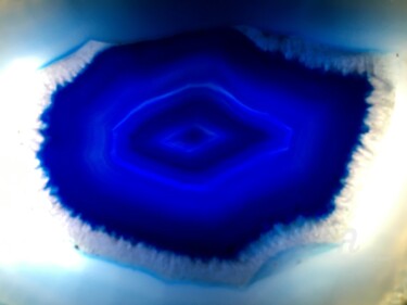 Photography titled "Agate bleue" by Jean-Michel Liewig, Original Artwork, Non Manipulated Photography