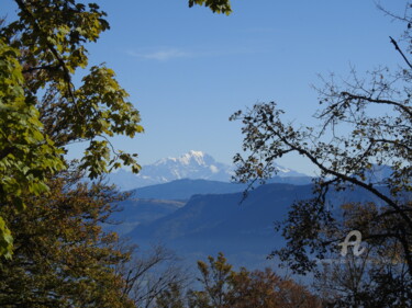 Photographie intitulée "Le Mont Blanc entre…" par Jean-Michel Liewig, Œuvre d'art originale, Photographie non manipulée