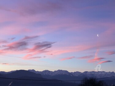 Photography titled "Ciel rose de lune" by Jean-Michel Liewig, Original Artwork, Non Manipulated Photography