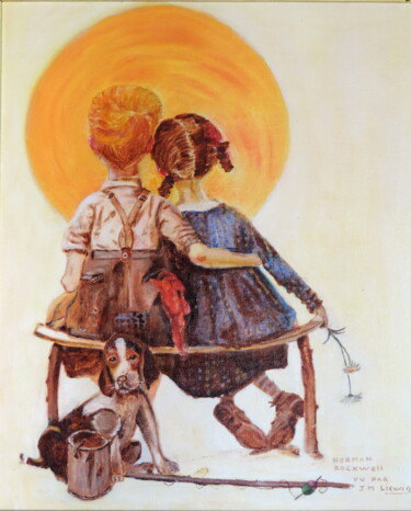 Pittura intitolato "Hommage à Norman RO…" da Jean-Michel Liewig, Opera d'arte originale