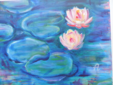Pintura titulada "Hommage à Monet" por Jean-Michel Liewig, Obra de arte original, Oleo