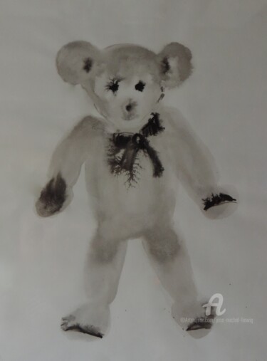 Drawing titled "Petit ours" by Jean-Michel Liewig, Original Artwork