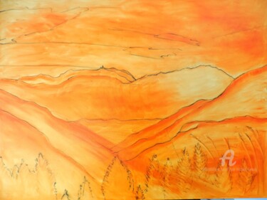 Peinture intitulée "Montagne" par Jean-Michel Liewig, Œuvre d'art originale