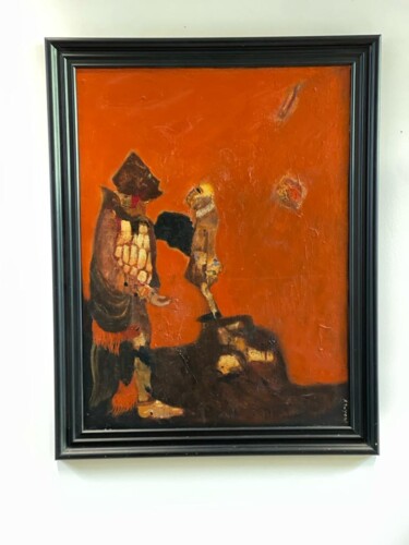 Painting titled "Pipo" by Jean-Michel Noirey, Original Artwork, Acrylic Mounted on Wood Stretcher frame