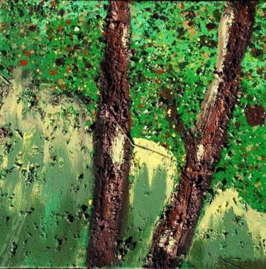 Painting titled "foret59" by Jean-Michel Rackelboom, Original Artwork, Oil